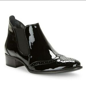 Paul Green "Ava" Patent Leather Wing Tip Boots - sz  5 UK.
